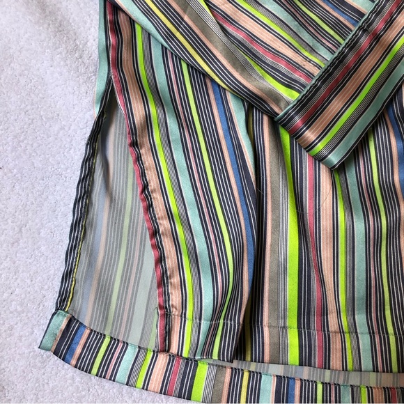 Victoria's Secret Satin Striped Pajama Shirt SZ M - Picture 7 of 13